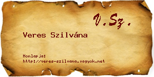 Veres Szilvána névjegykártya